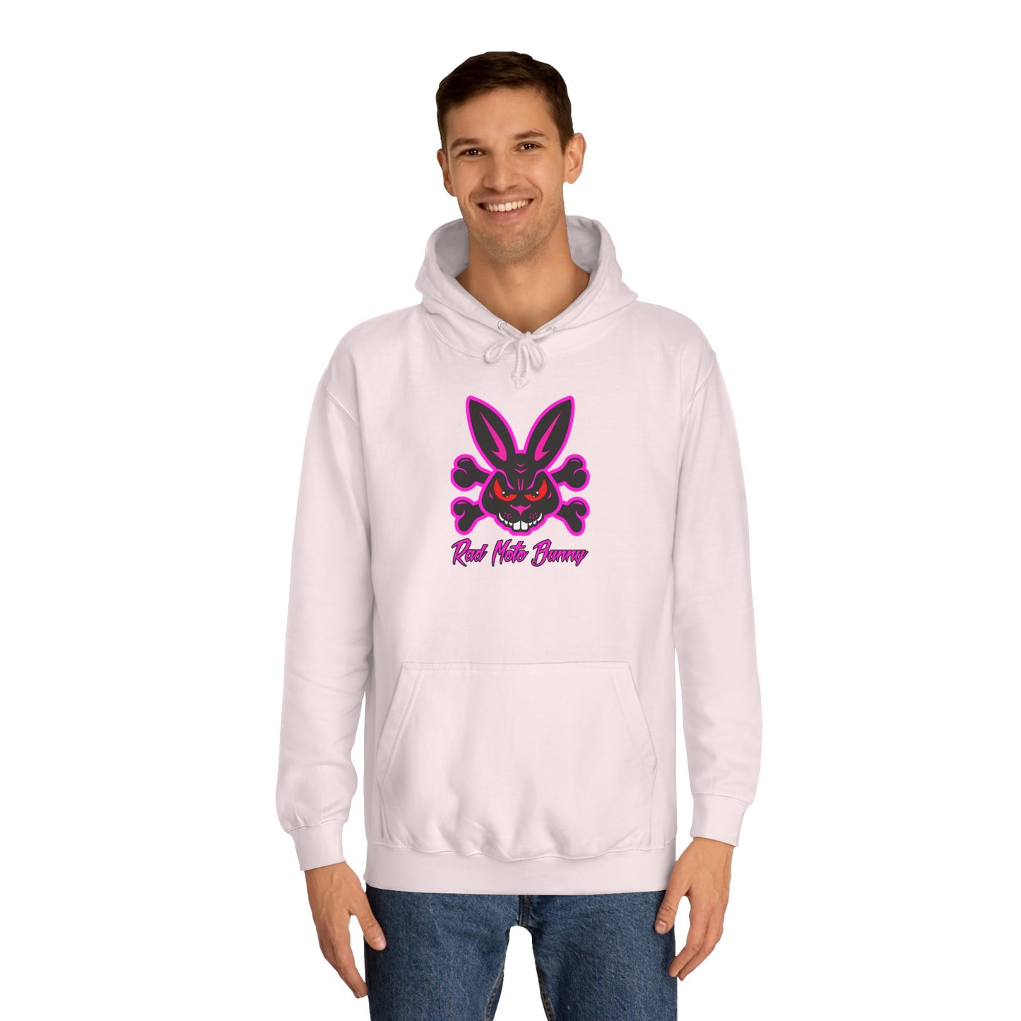 Zip Tie Certified, Rad Moto Bunny, Unisex Hoodie - Biker Style Sweatshirt for Motorcycle Enthusiasts