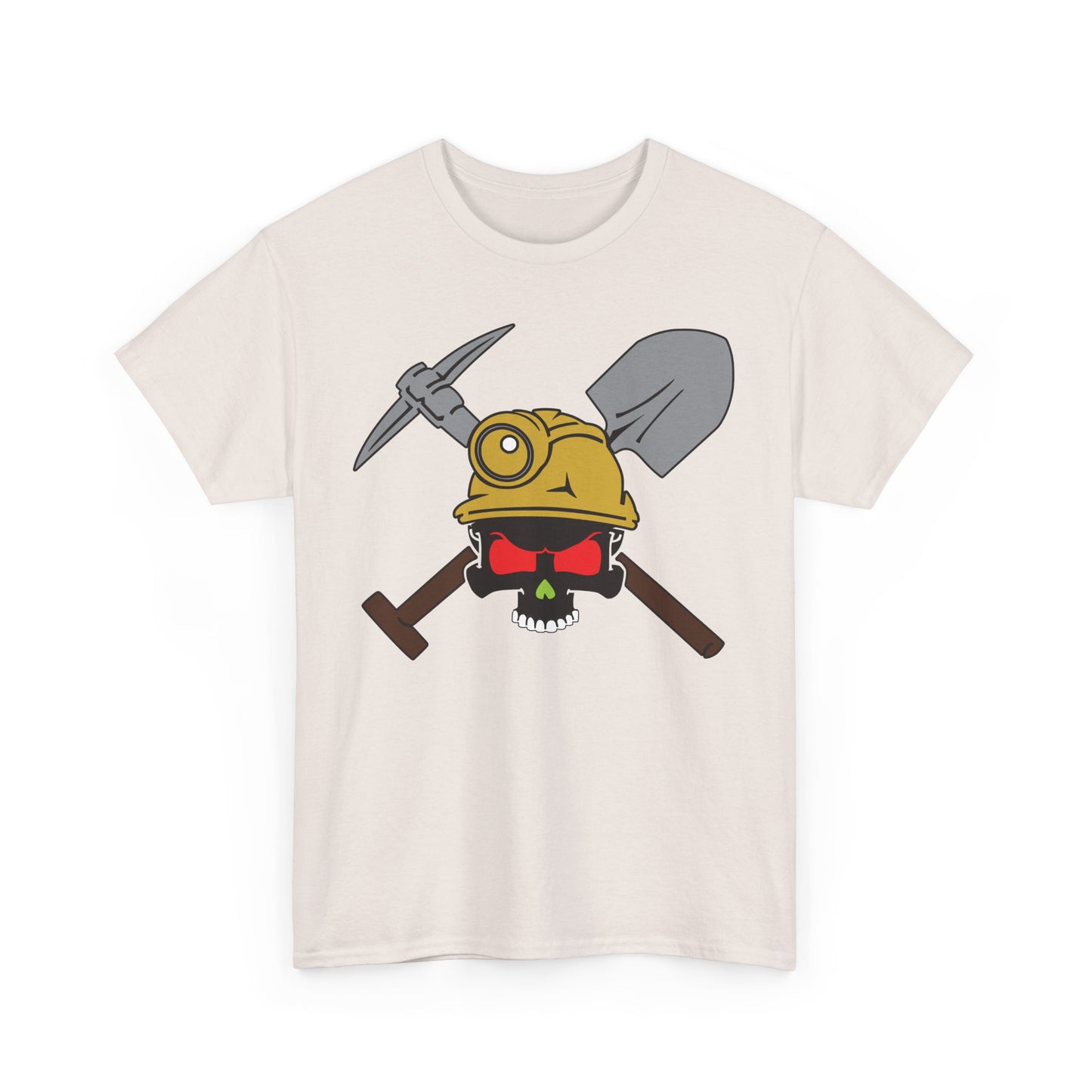 Miner Skull. Heavy Cotton T-Shirt