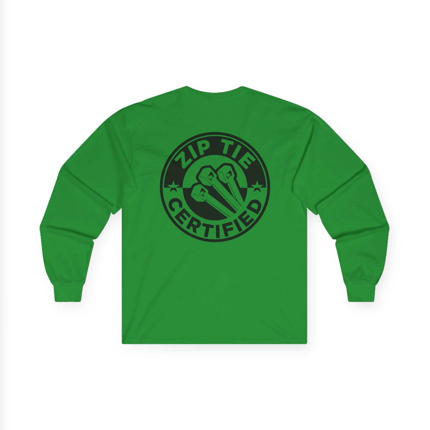 Zip Tie Certified, Rad Moto Bunny, Unisex Long Sleeve Tee - Bold Graphic T-Shirt for Motorcycle Enthusiasts