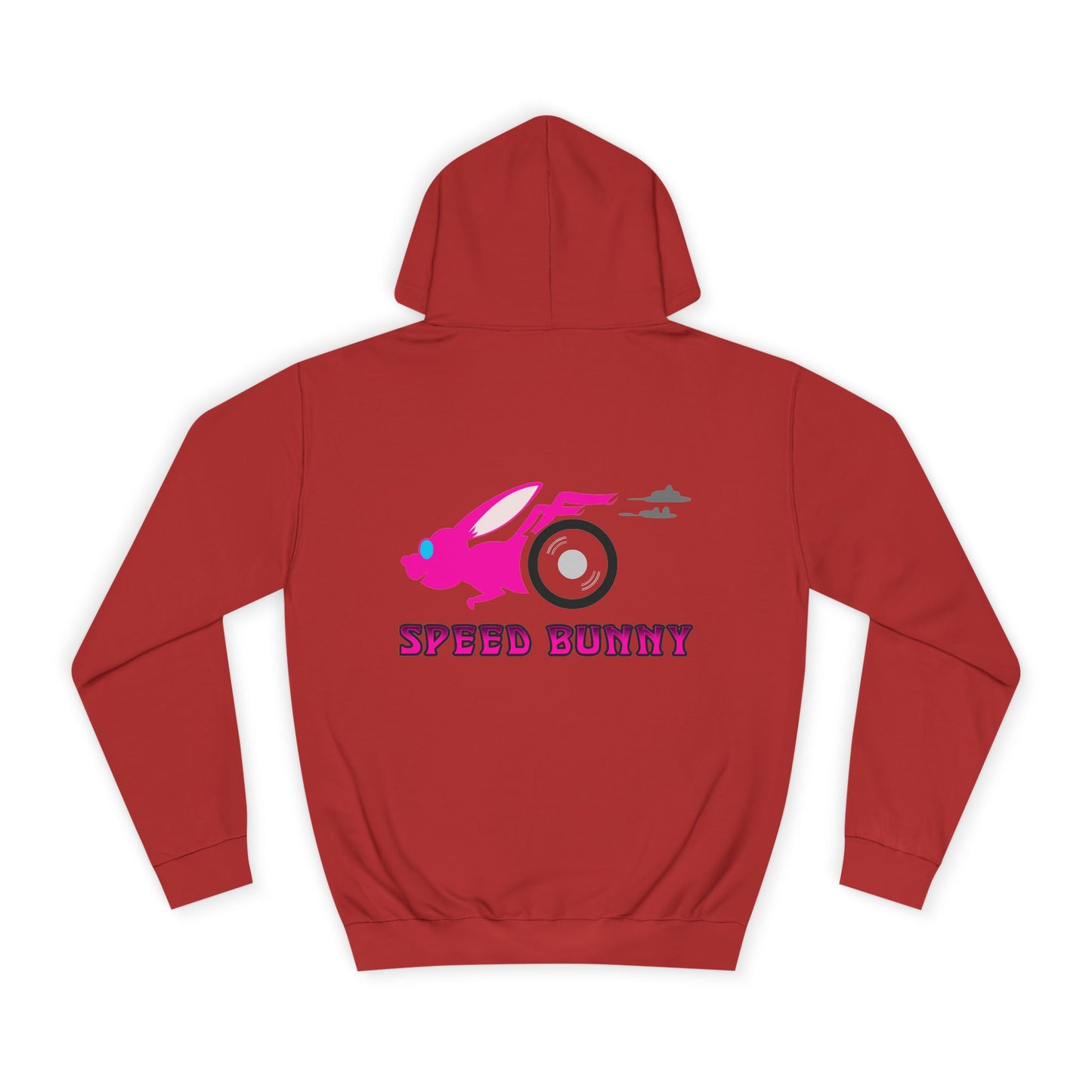 Speed Bunny, Rad Moto Bunny, Unisex Hoodie - Biker Style Sweatshirt for Motorcycle Enthusiasts