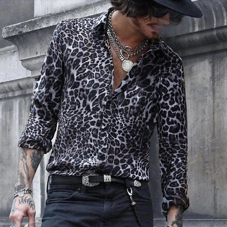 Leopard Print Long Sleeve Shirt