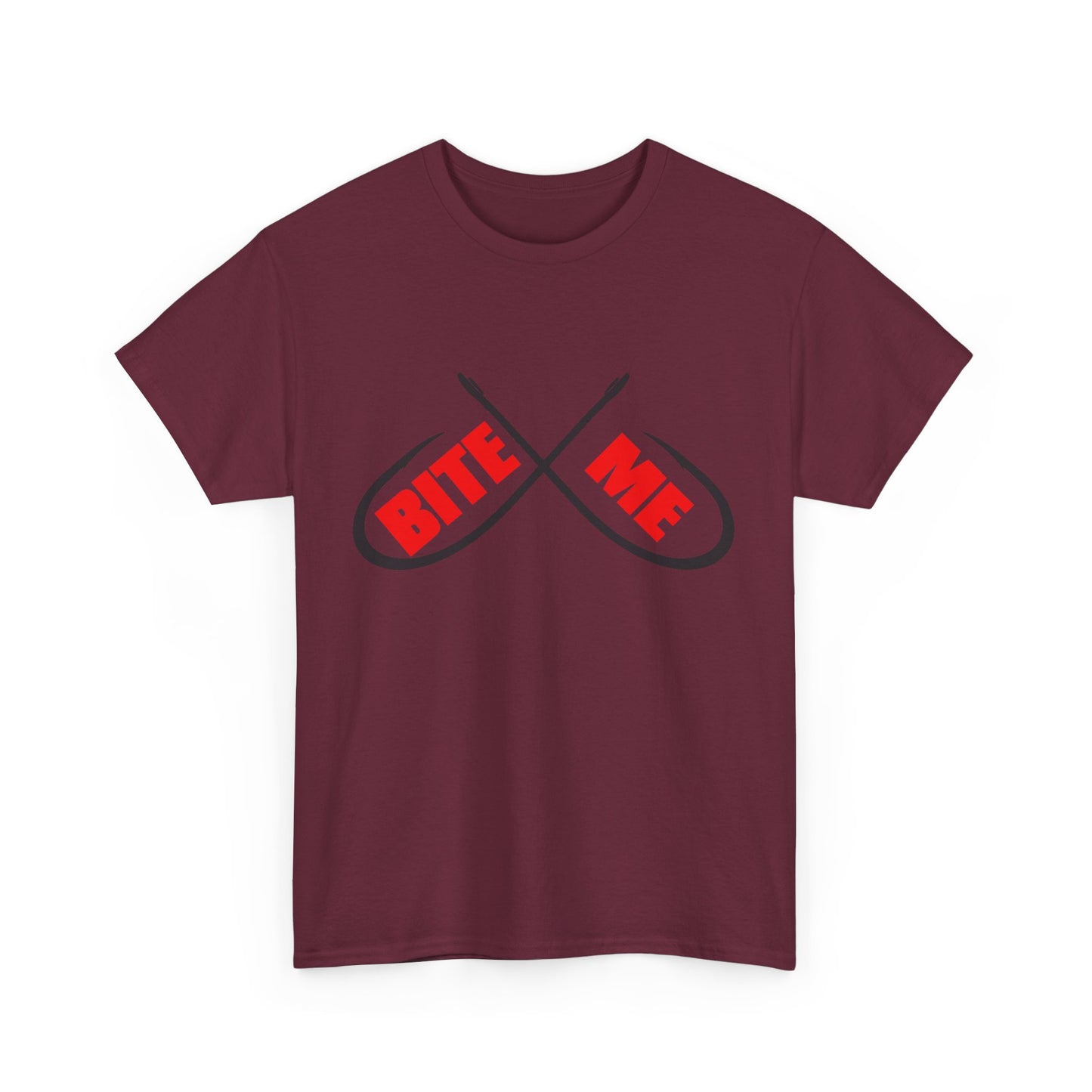 Bite me Fish hooks. Heavy Cotton T-Shirt
