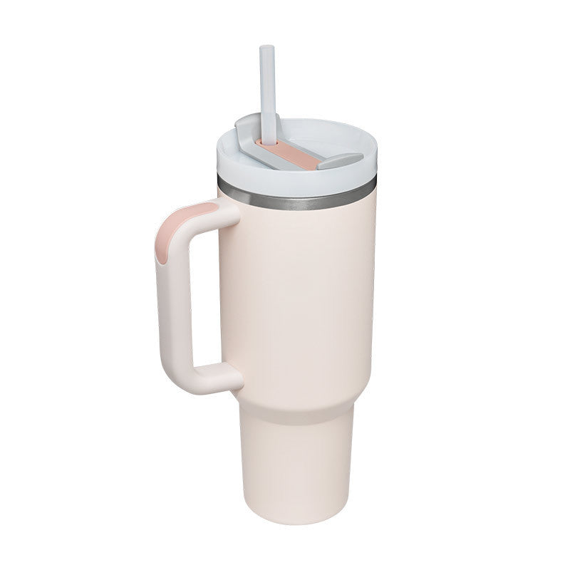 40 Oz Stainless Steel Tumbler with Lid & Straw
