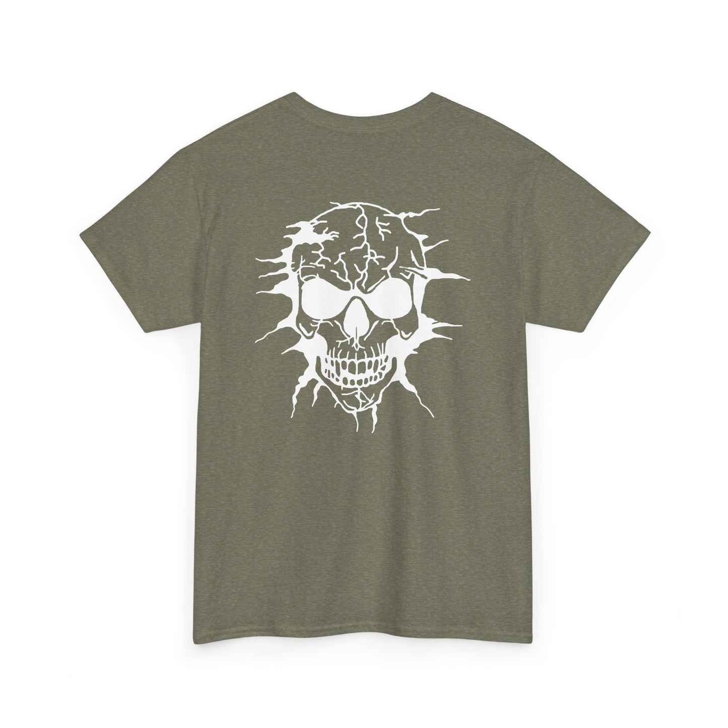 Breakout Skull, Rad Moto Bunny, Heavy Cotton T-Shirt