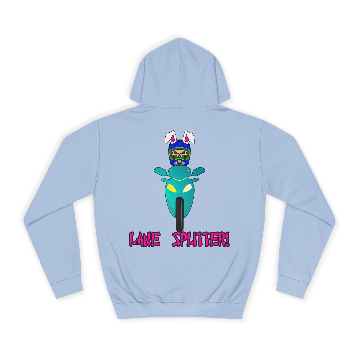 Lane Splitter, Rad Moto Bunny, Unisex Hoodie - Biker Style Sweatshirt for Motorcycle Enthusiasts