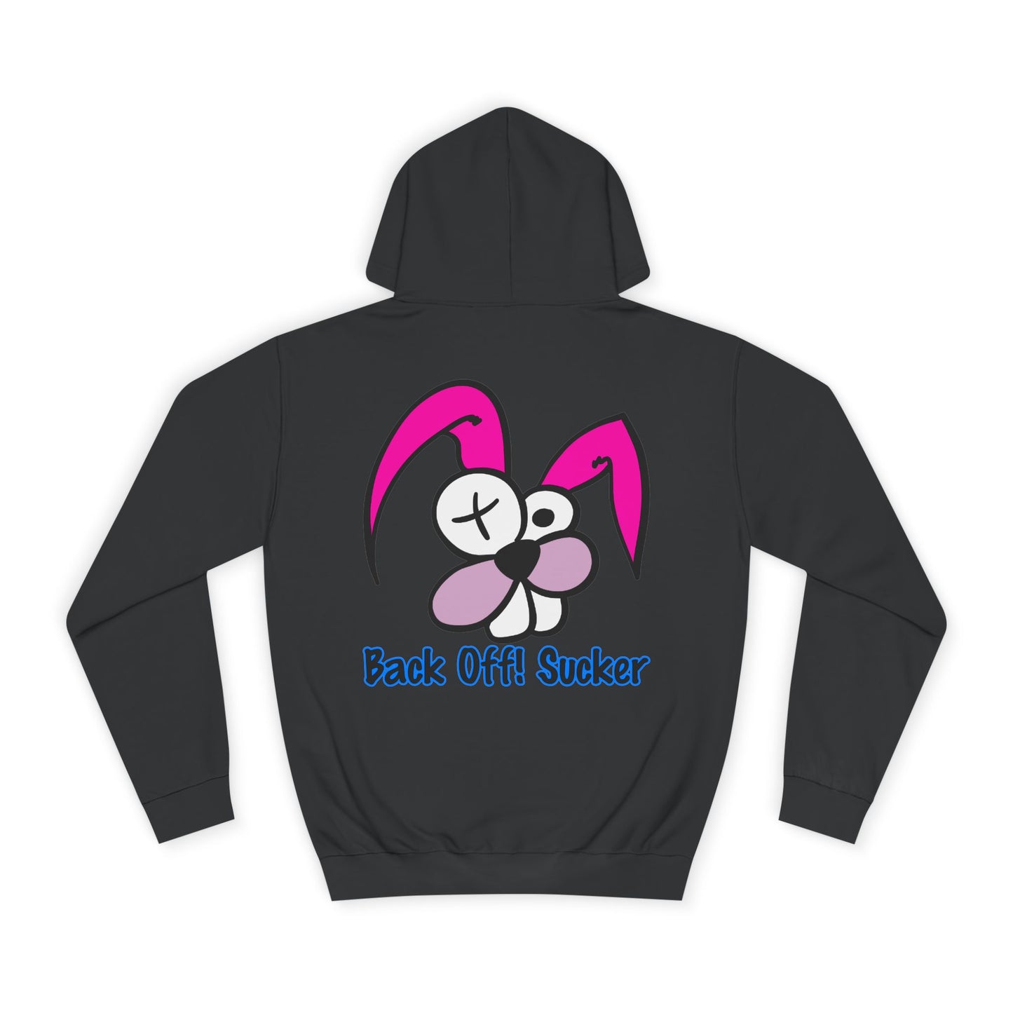 Back Off Sucker Bunny, Rad Moto Bunny, Unisex Hoodie - Biker Style Sweatshirt for Motorcycle Enthusiasts