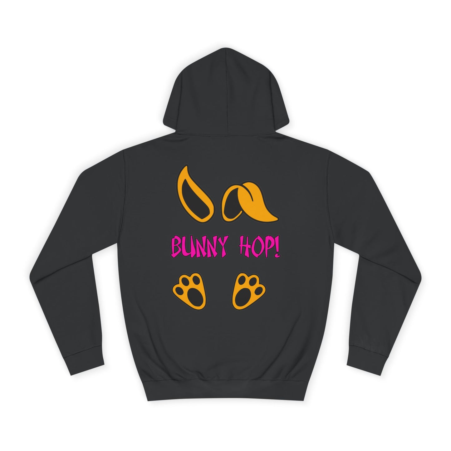 Bunny Hop! 2, Rad Moto Bunny, Unisex Hoodie - Biker Style Sweatshirt for Motorcycle Enthusiasts