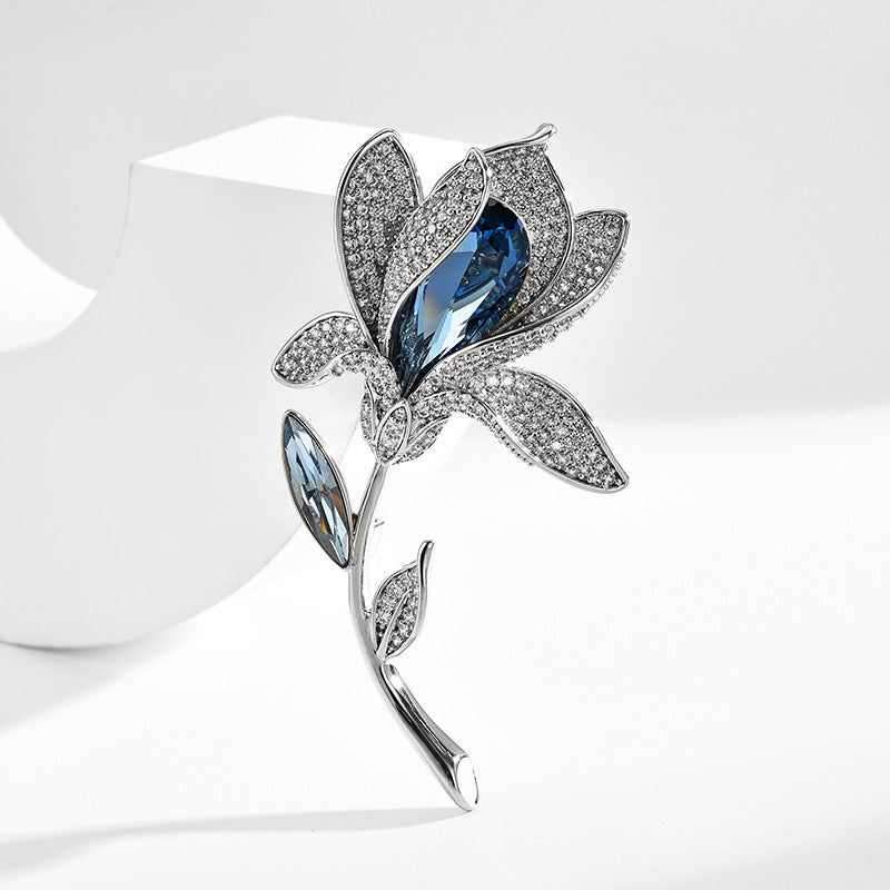 Fashion Crystal Tulip Brooch