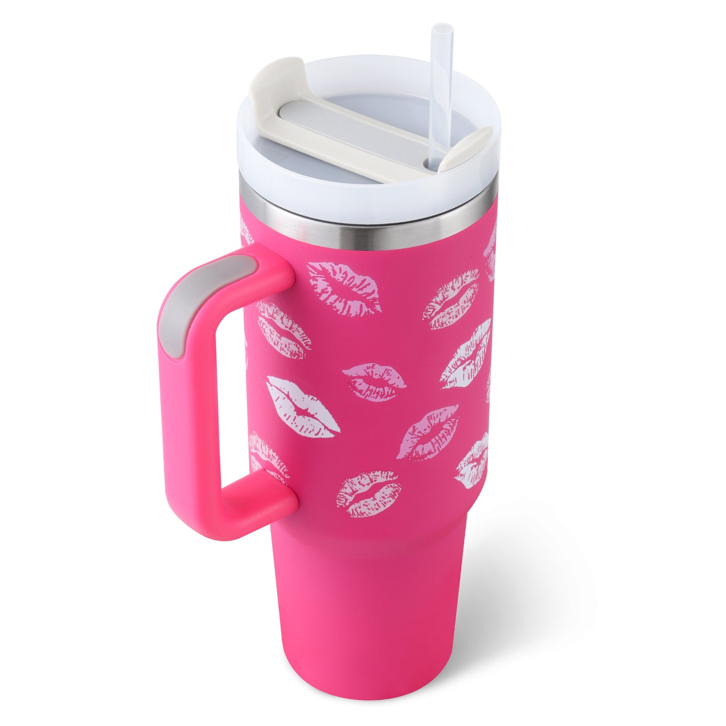 40 Oz Stainless Steel Tumbler with Lid & Straw