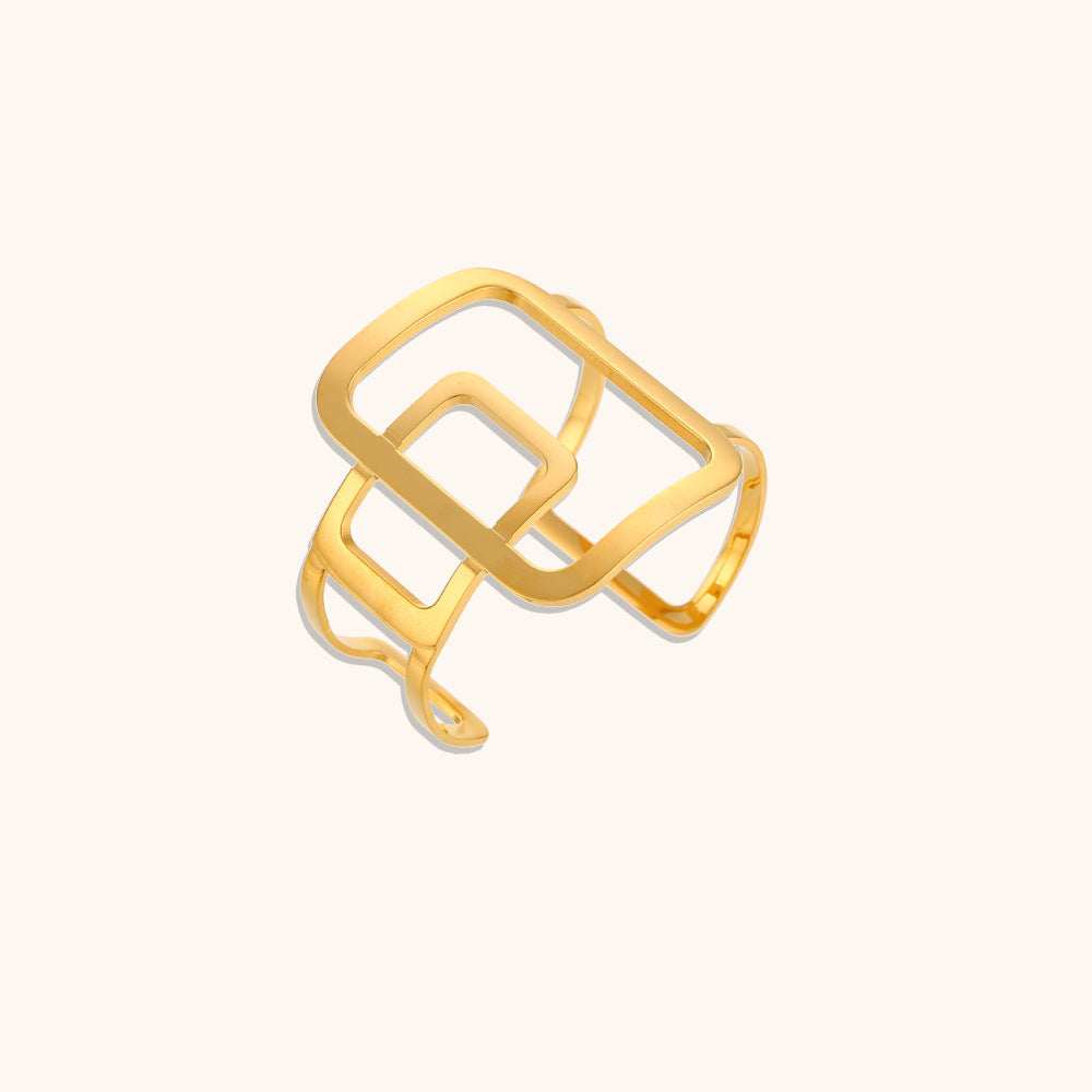 Abstract Stainless Steel Bracelet