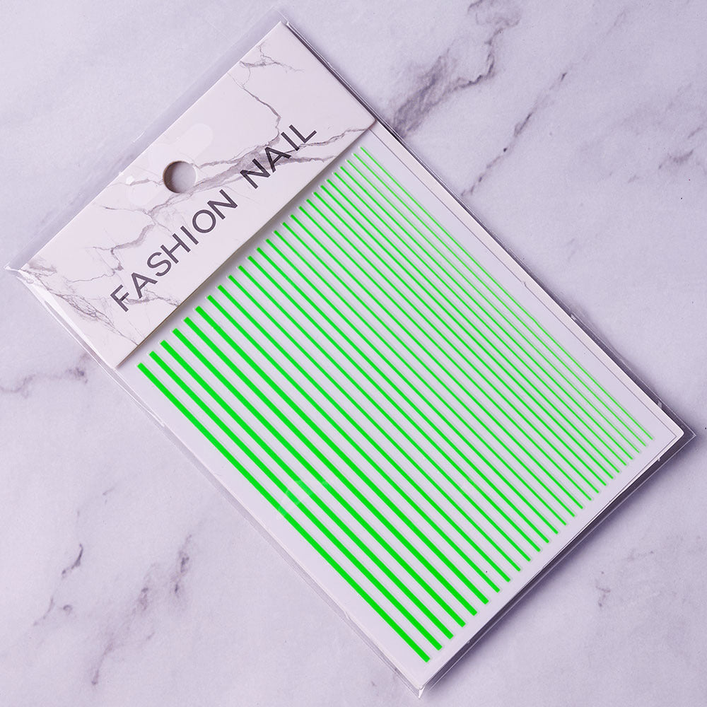 Bright Line Nail Art