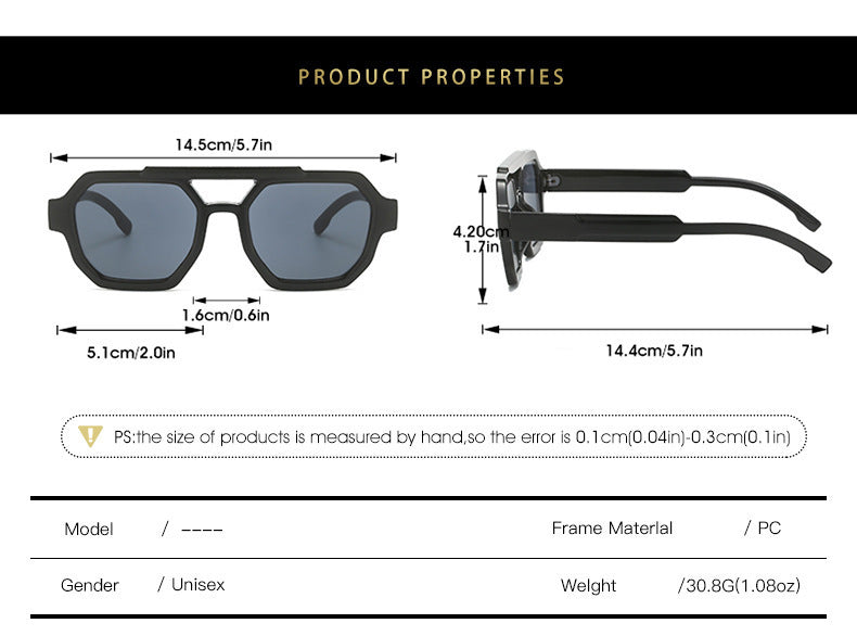 Bold Double Beam Sunglasses