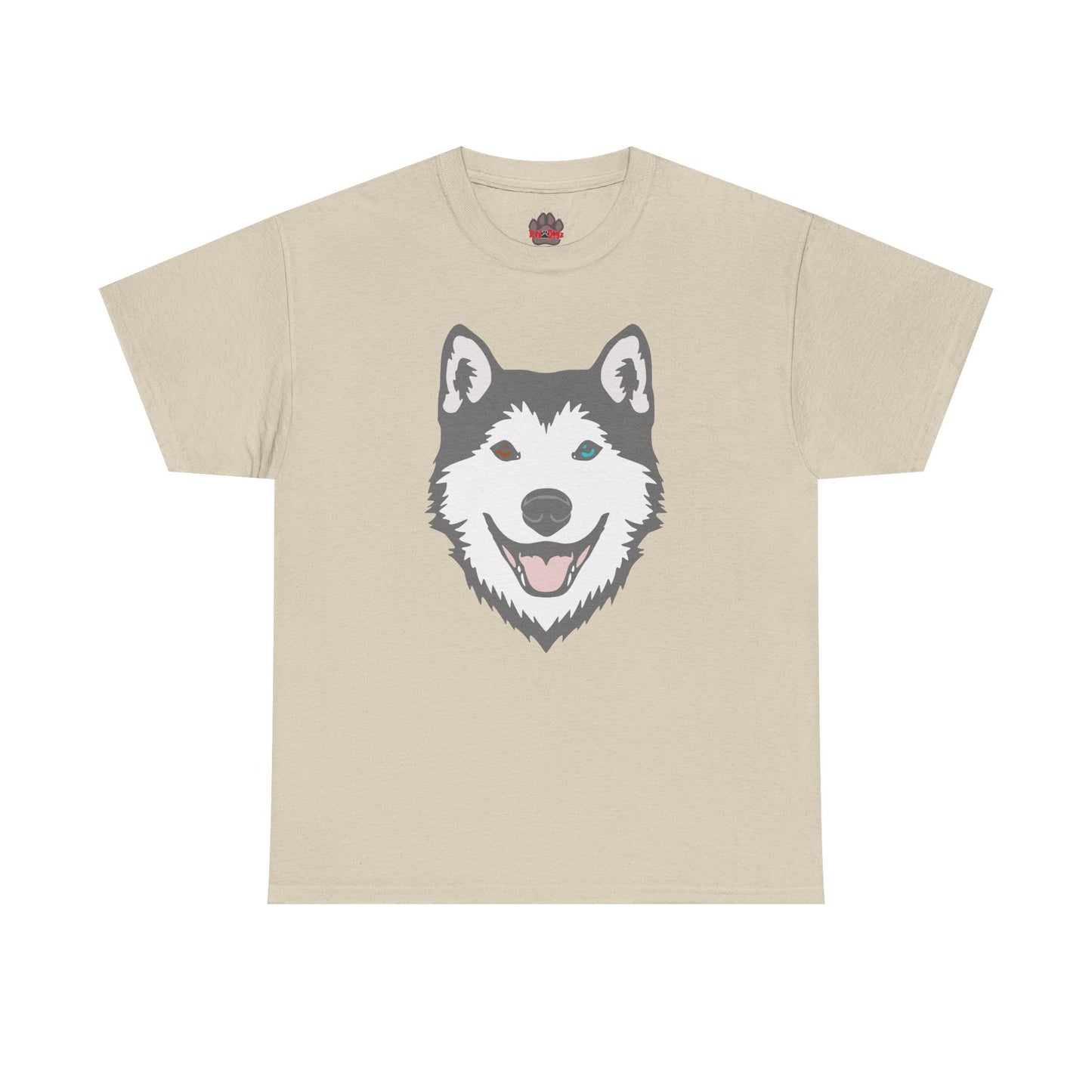 Bi Eyed Husky. Heavy Cotton T-Shirt