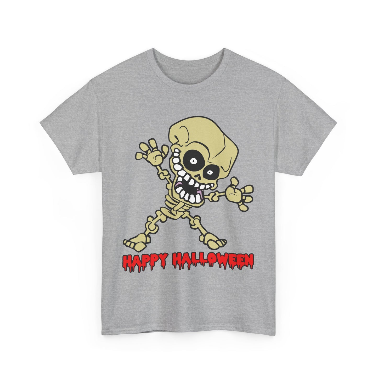 Happy Halloween Skeleton. Heavy Cotton T-Shirt