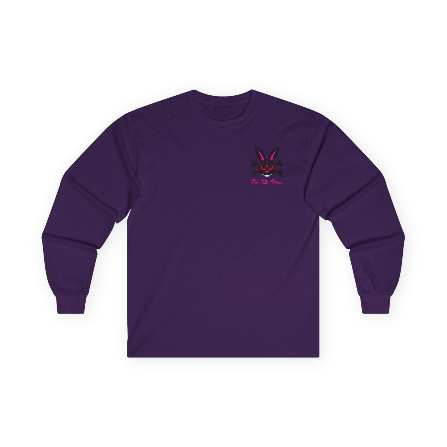 Breakout Skull, Rad Moto Bunny, Unisex Long Sleeve Tee - Bold Graphic T-Shirt for Motorcycle Enthusiasts
