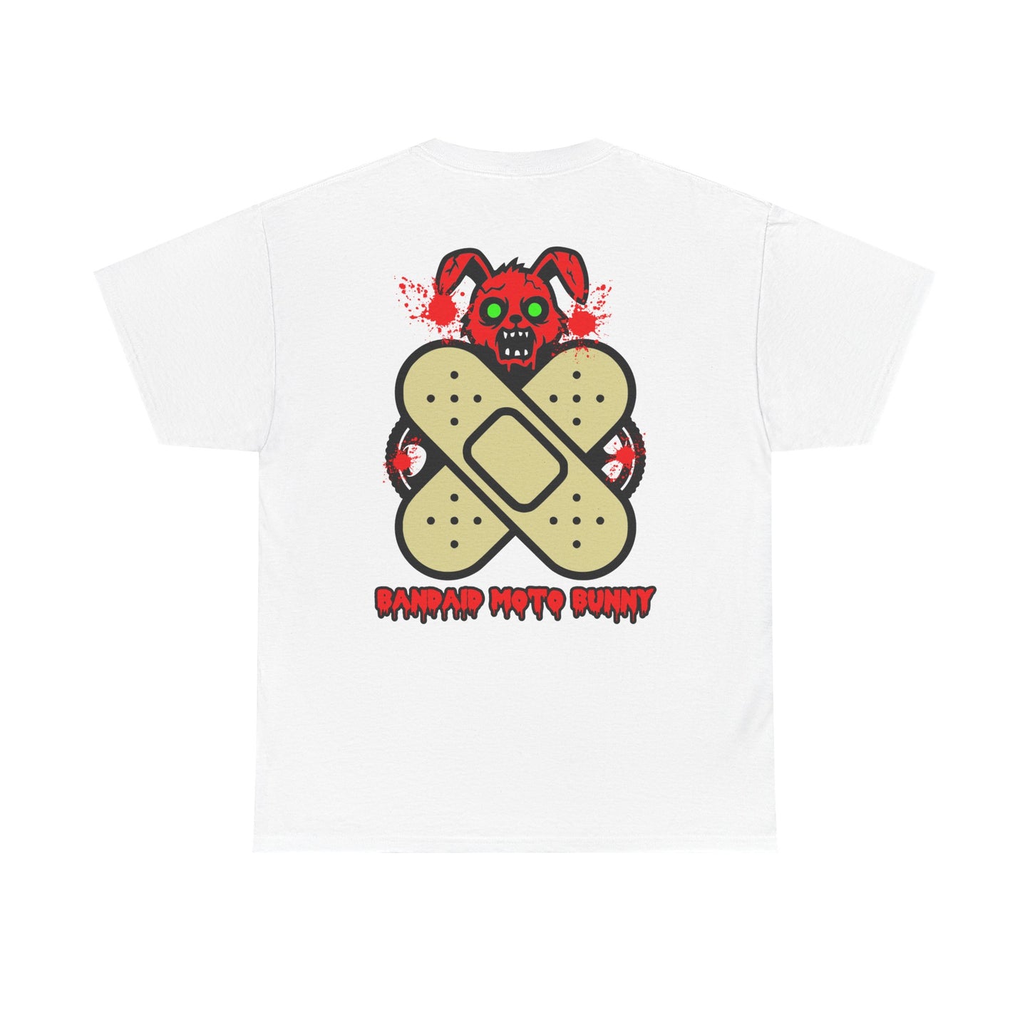 Bandaid Moto Bunny, Rad Moto Bunny, Heavy Cotton T-Shirt