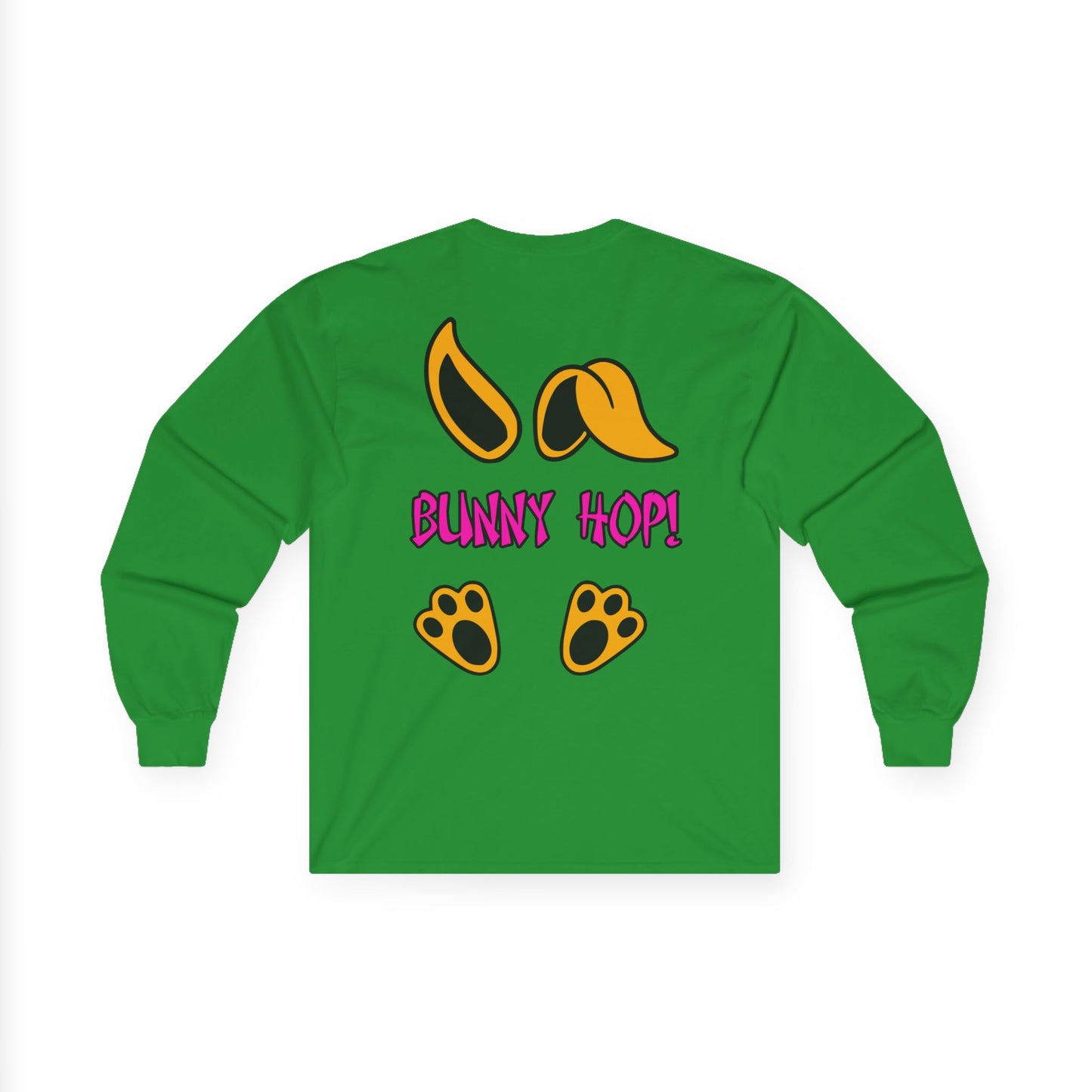 Bunny Hop! 2, Rad Moto Bunny, Unisex Long Sleeve Tee - Bold Graphic T-Shirt for Motorcycle Enthusiasts