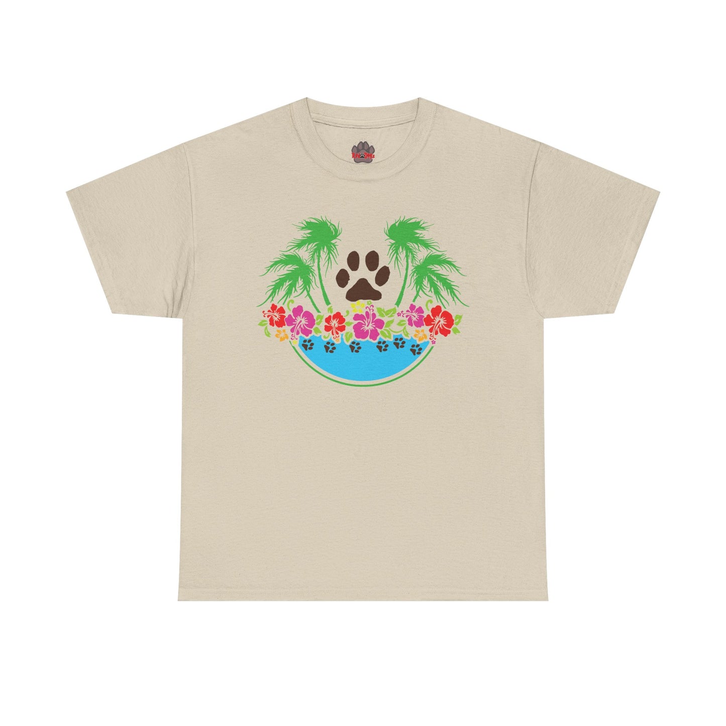 Tropical Paws. Heavy Cotton T-Shirt