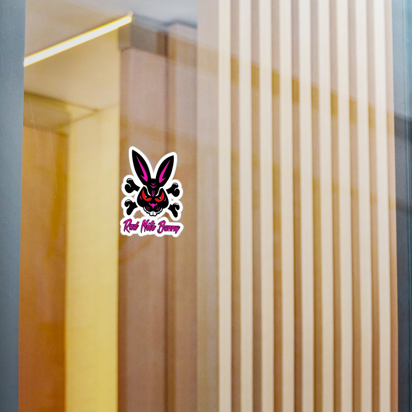 Rad Moto Bunny. Kiss-Cut Vinyl Sticker