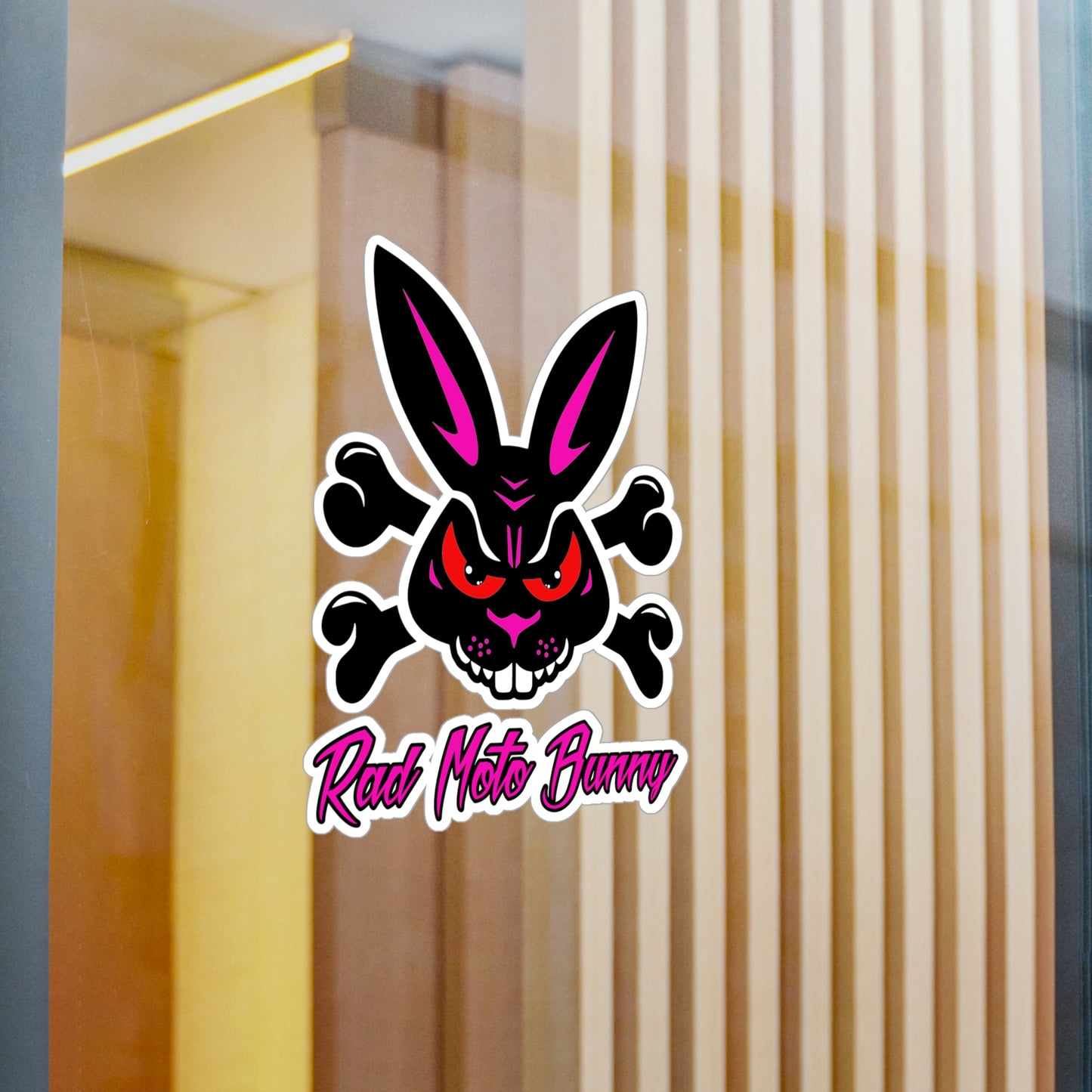 Rad Moto Bunny. Kiss-Cut Vinyl Sticker