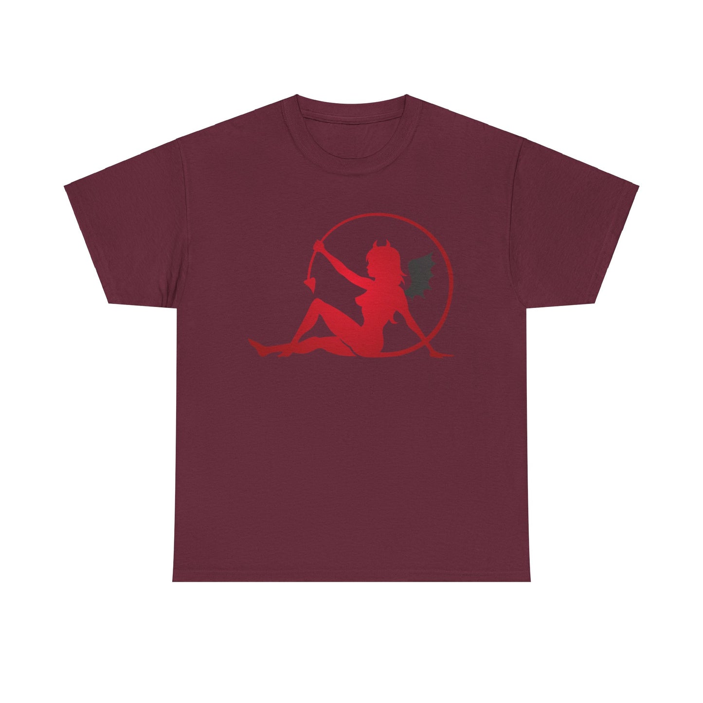 Bat winged Devil Girl. Heavy Cotton T-Shirt