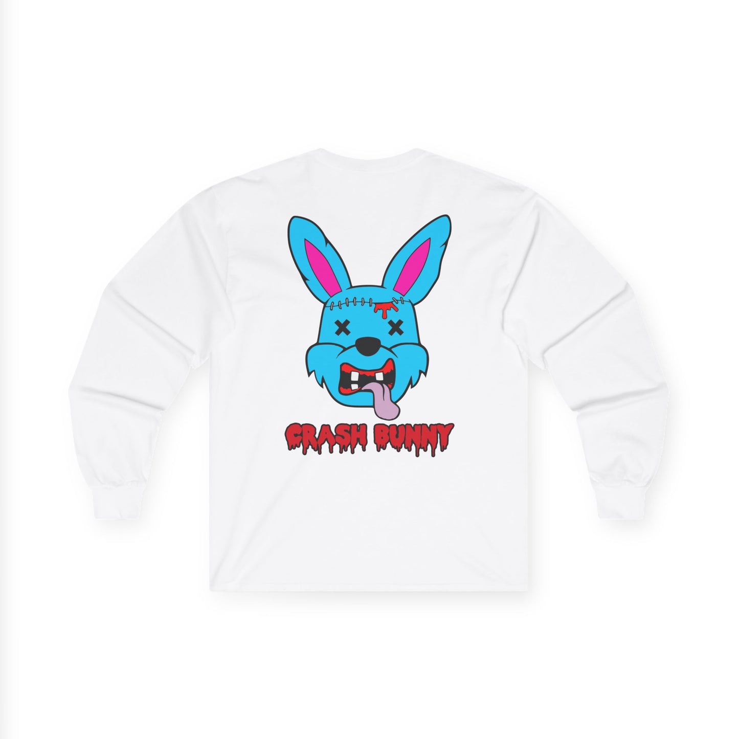 Crash Bunny, Rad Moto Bunny, Unisex Long Sleeve Tee - Bold Graphic T-Shirt for Motorcycle Enthusiasts