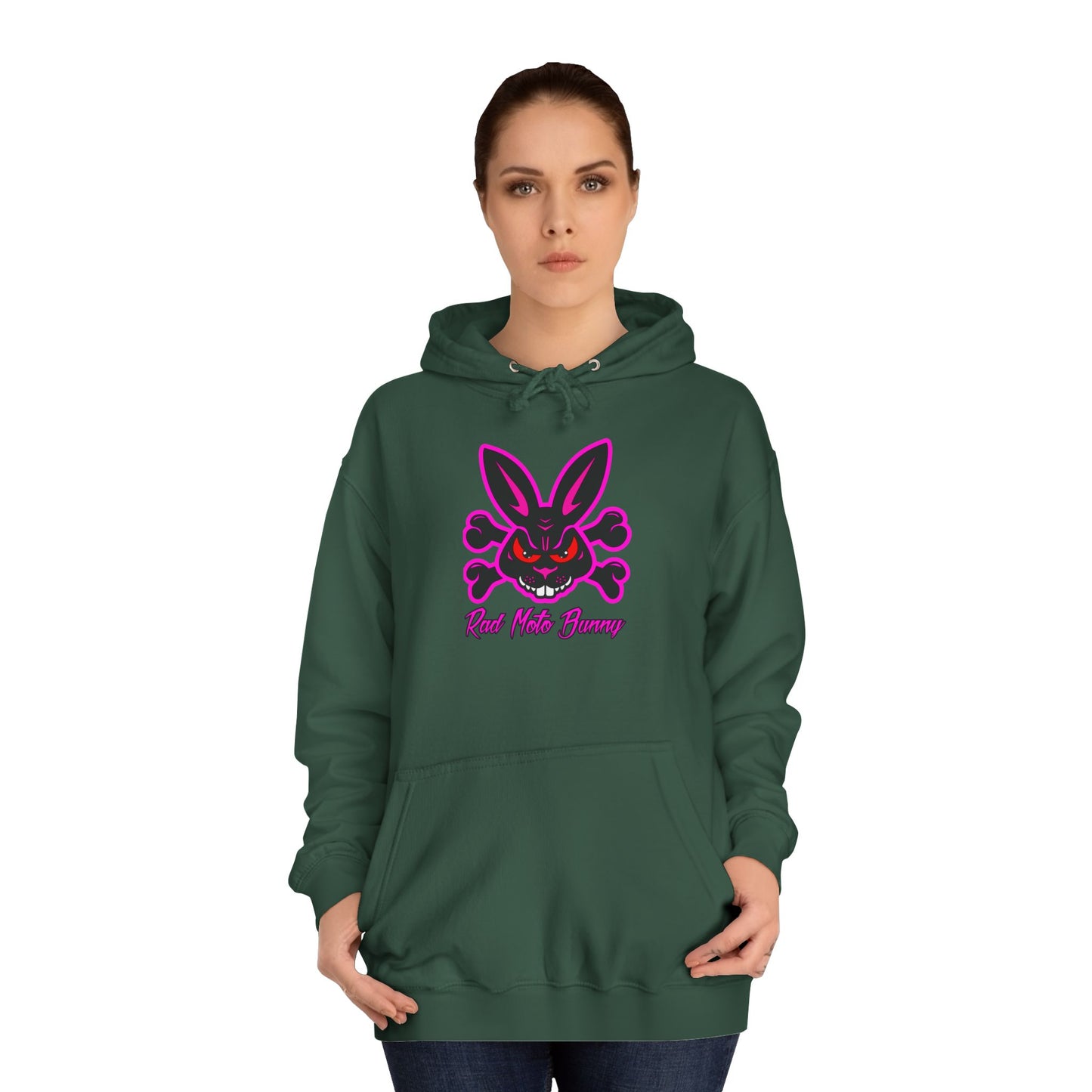 Zip Tie Certified, Rad Moto Bunny, Unisex Hoodie - Biker Style Sweatshirt for Motorcycle Enthusiasts