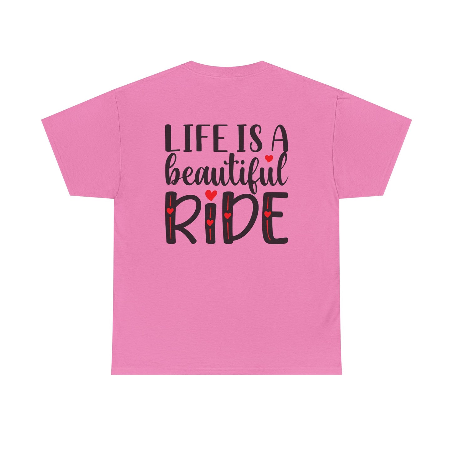 Life is a Beautiful Ride, Rad Moto Bunny, Heavy Cotton T-Shirt