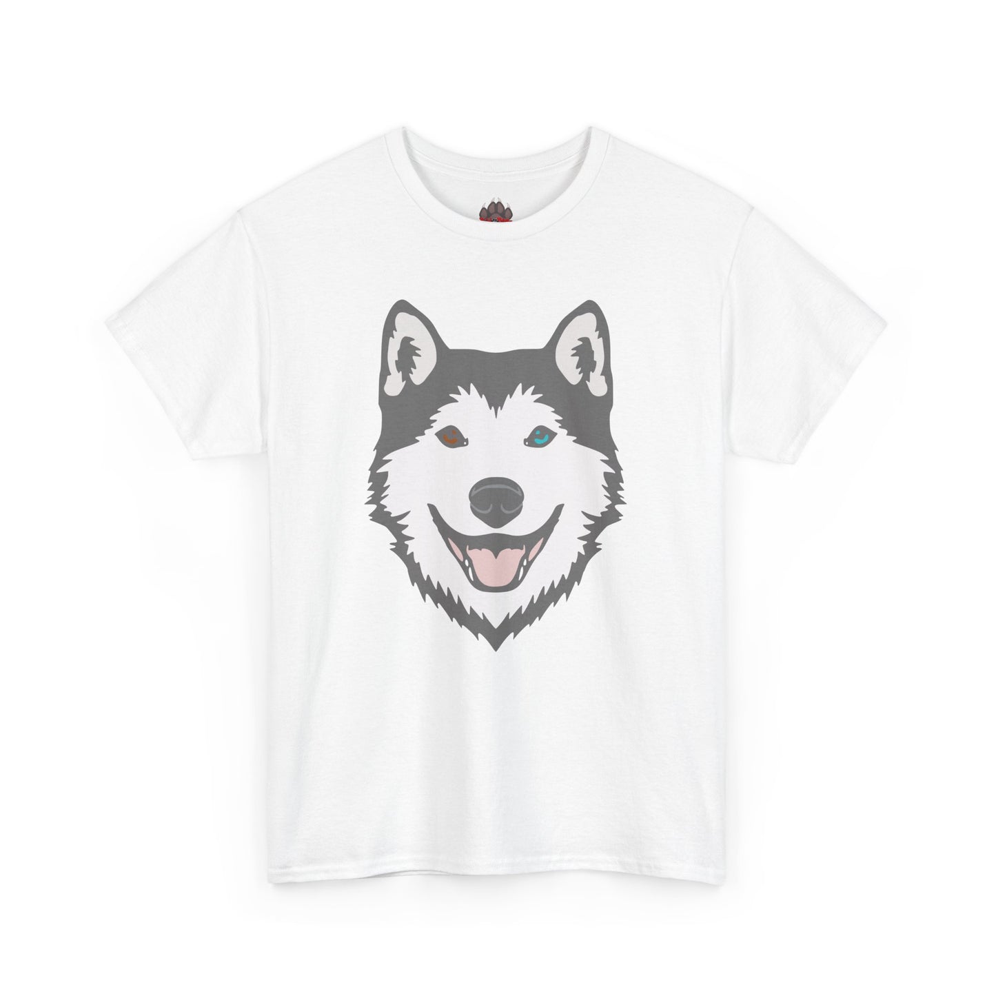 Bi Eyed Husky. Heavy Cotton T-Shirt