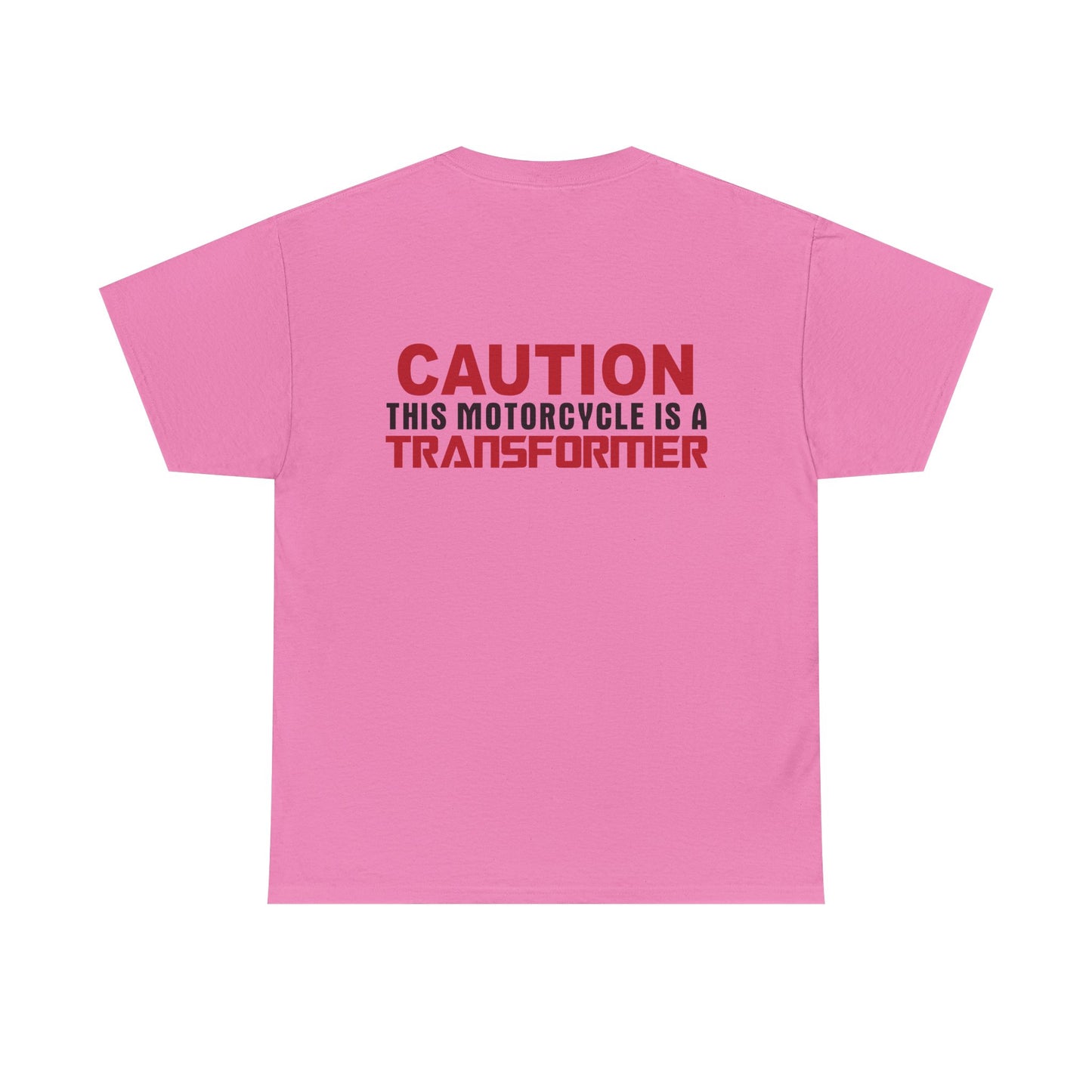 Caution, This Motorcycle is a Transformer, Rad Moto Bunny, Heavy Cotton T-Shirt