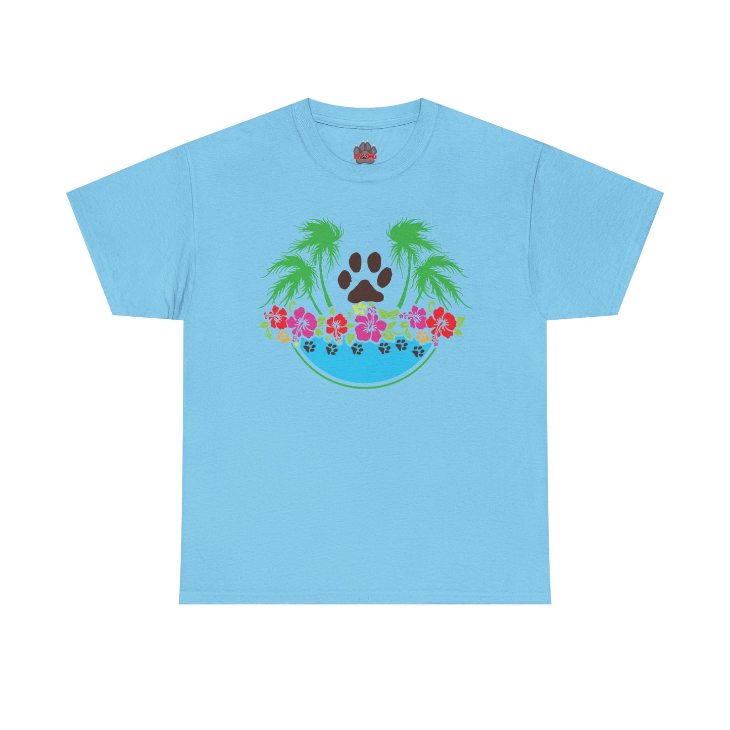 Tropical Paws. Heavy Cotton T-Shirt