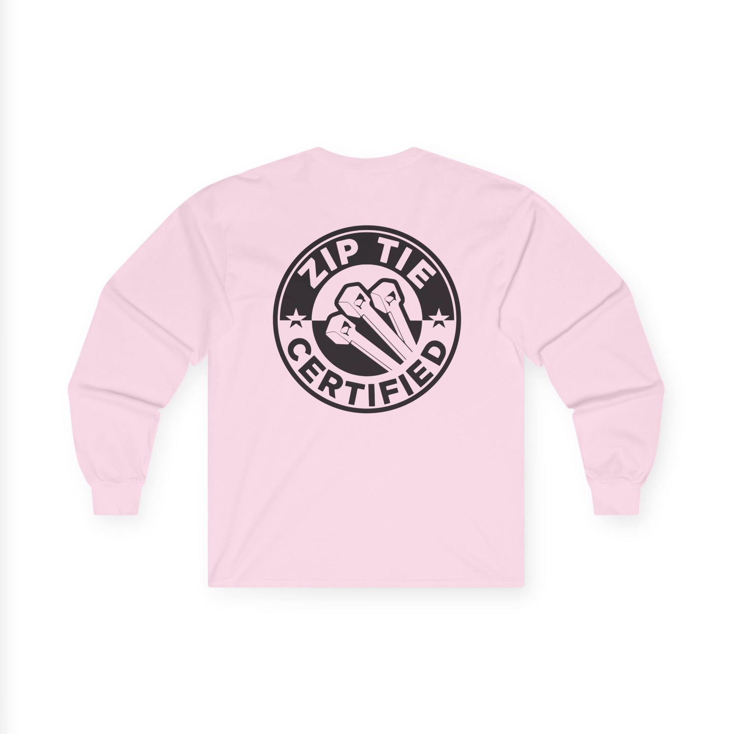 Zip Tie Certified, Rad Moto Bunny, Unisex Long Sleeve Tee - Bold Graphic T-Shirt for Motorcycle Enthusiasts