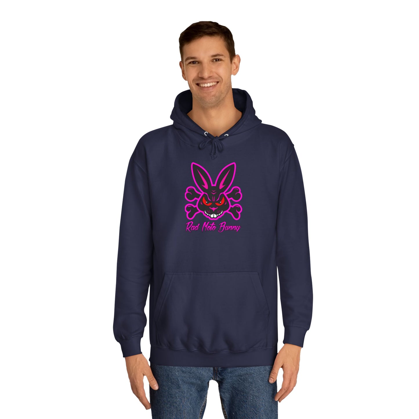 Zip Tie Certified, Rad Moto Bunny, Unisex Hoodie - Biker Style Sweatshirt for Motorcycle Enthusiasts