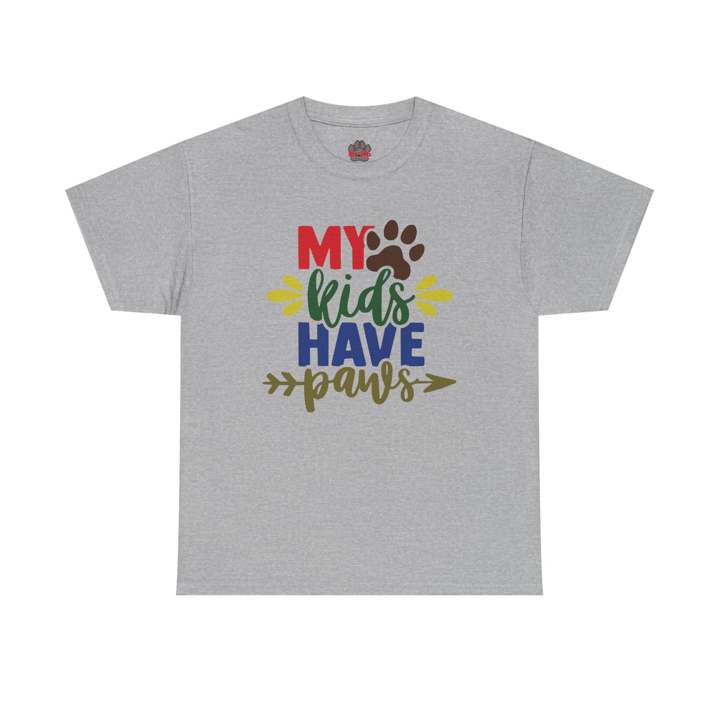 My Kids Have Paws. Heavy Cotton T-Shirt