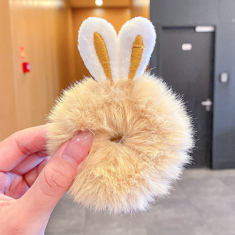 Plush Bunny Ear Hair Tie