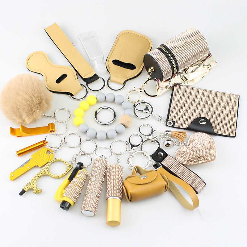 Multifunctional 19-piece Keychain Set