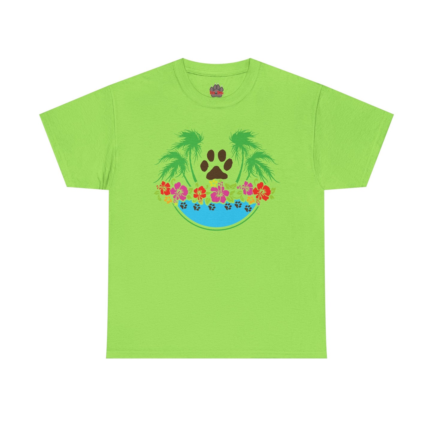 Tropical Paws. Heavy Cotton T-Shirt
