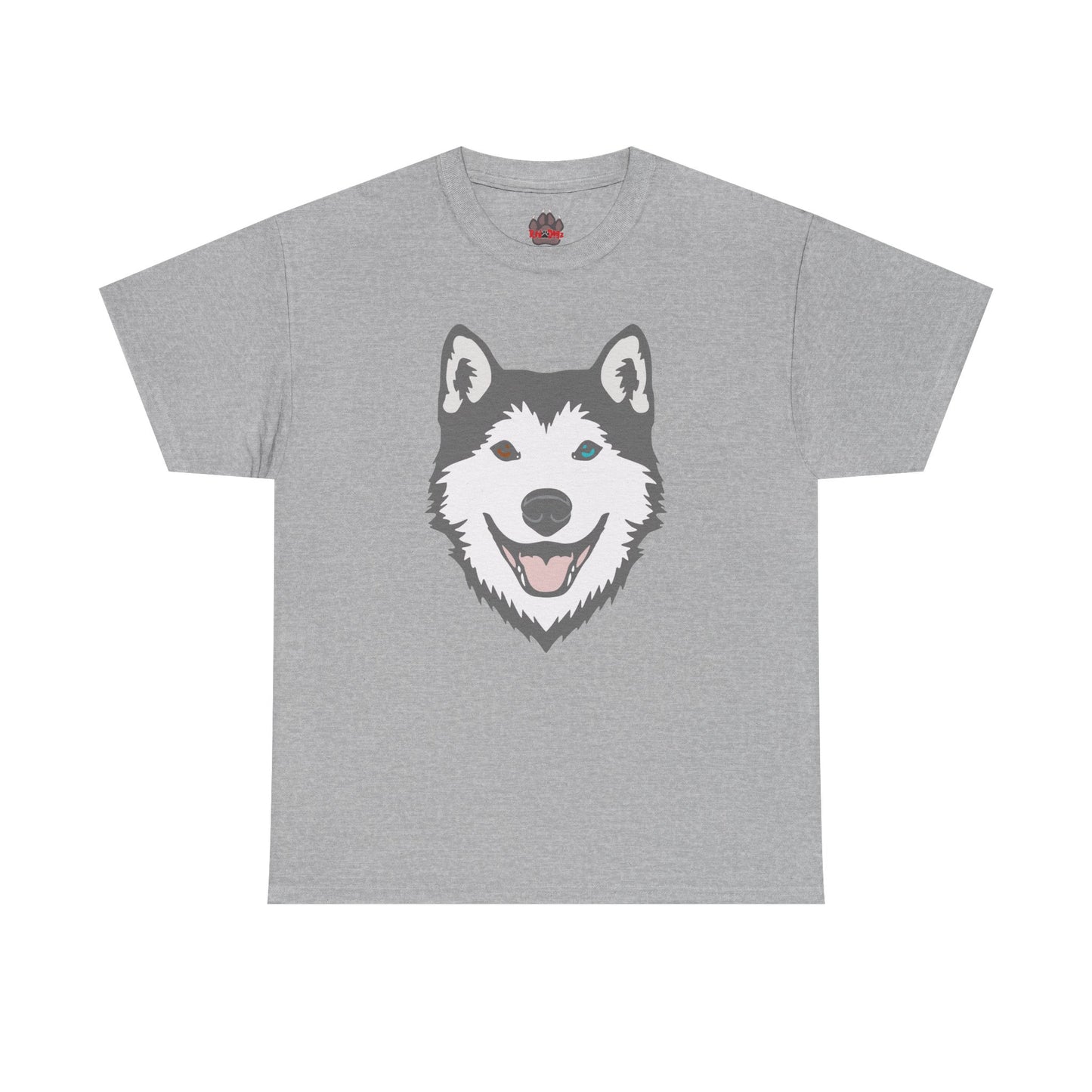 Bi Eyed Husky. Heavy Cotton T-Shirt