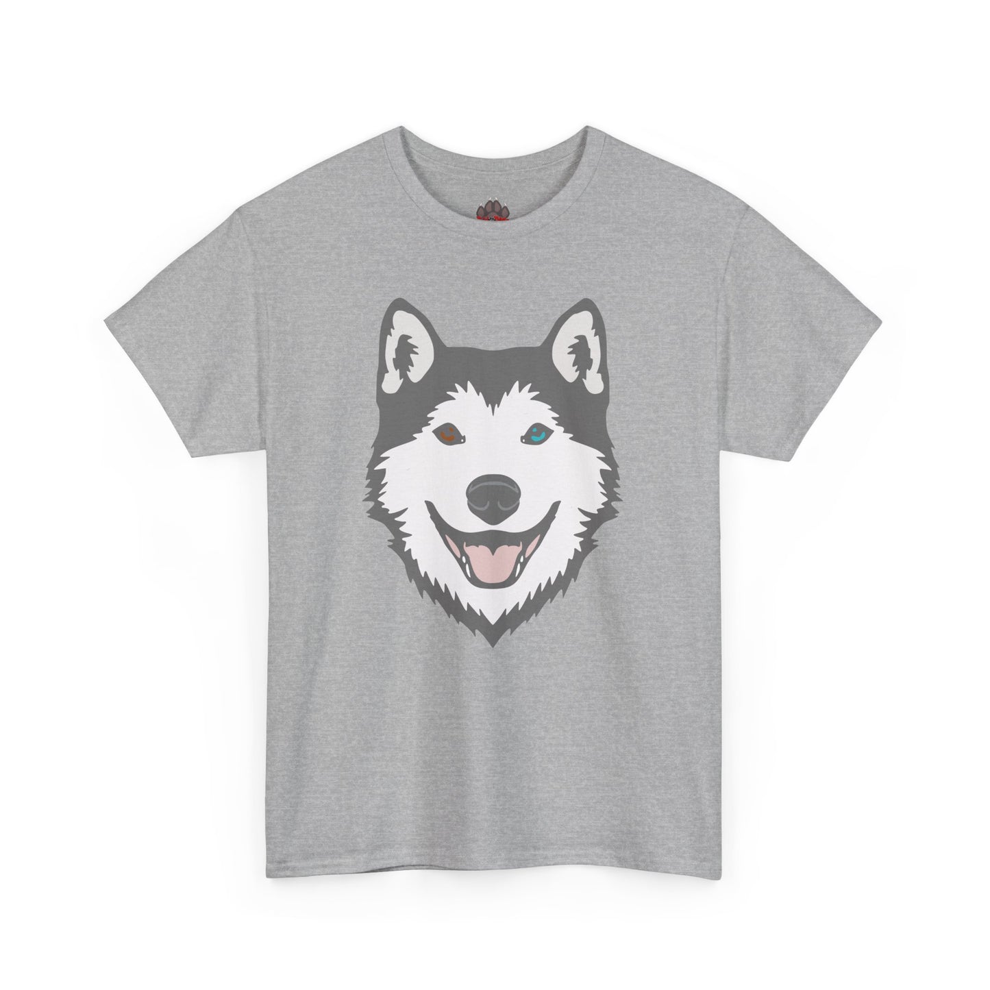 Bi Eyed Husky. Heavy Cotton T-Shirt
