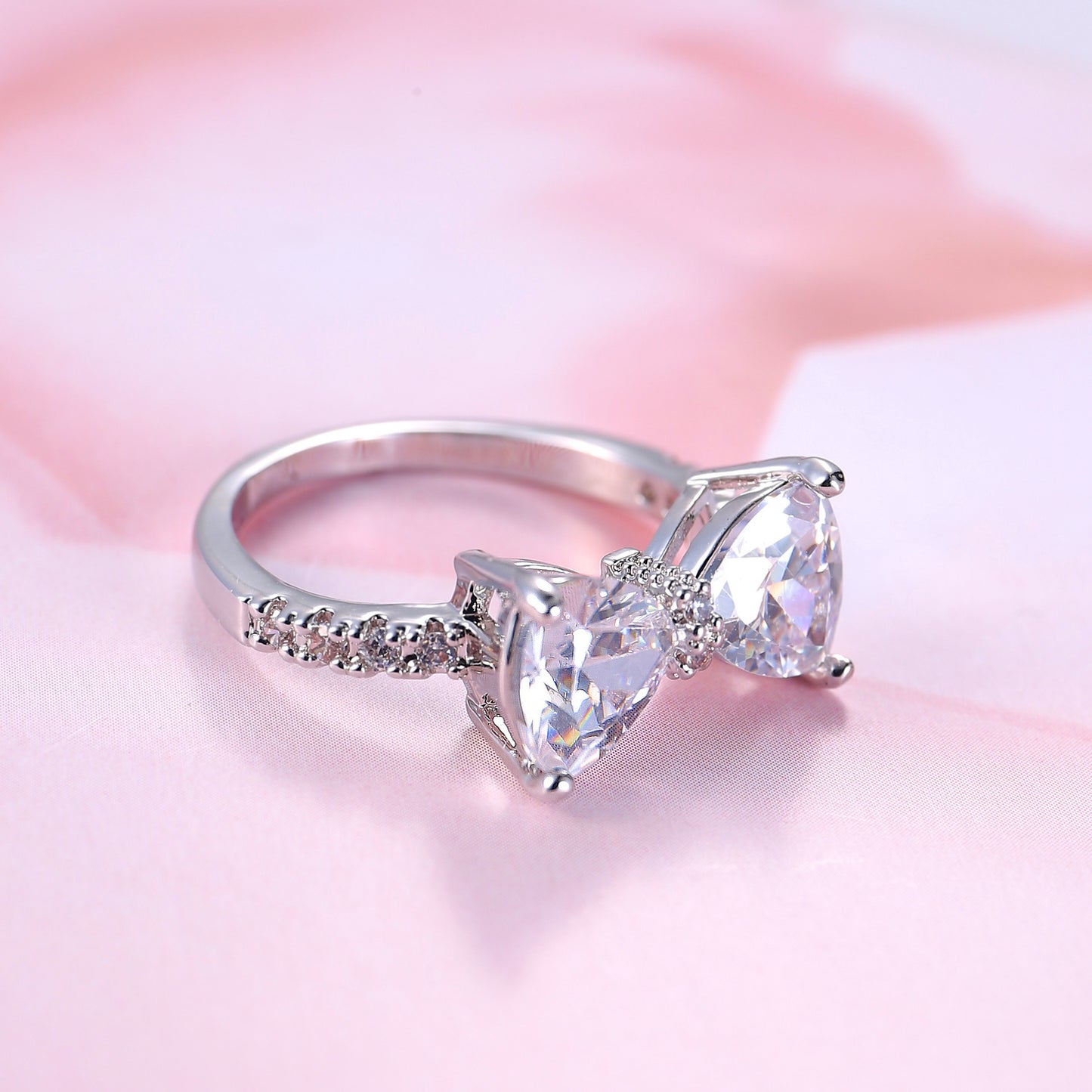 Japanese Zircon Bow Ring