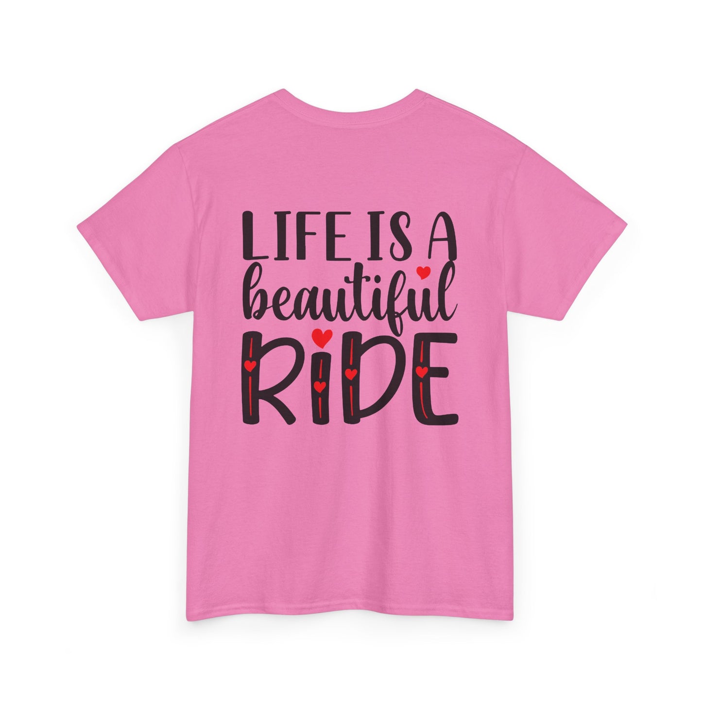 Life is a Beautiful Ride, Rad Moto Bunny, Heavy Cotton T-Shirt