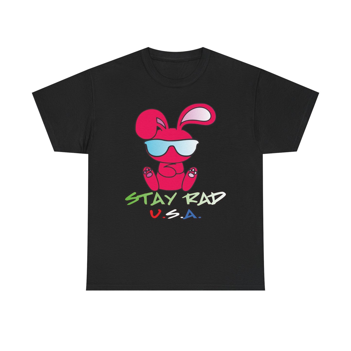Stay Rad USA Bunny. Heavy Cotton T-Shirt