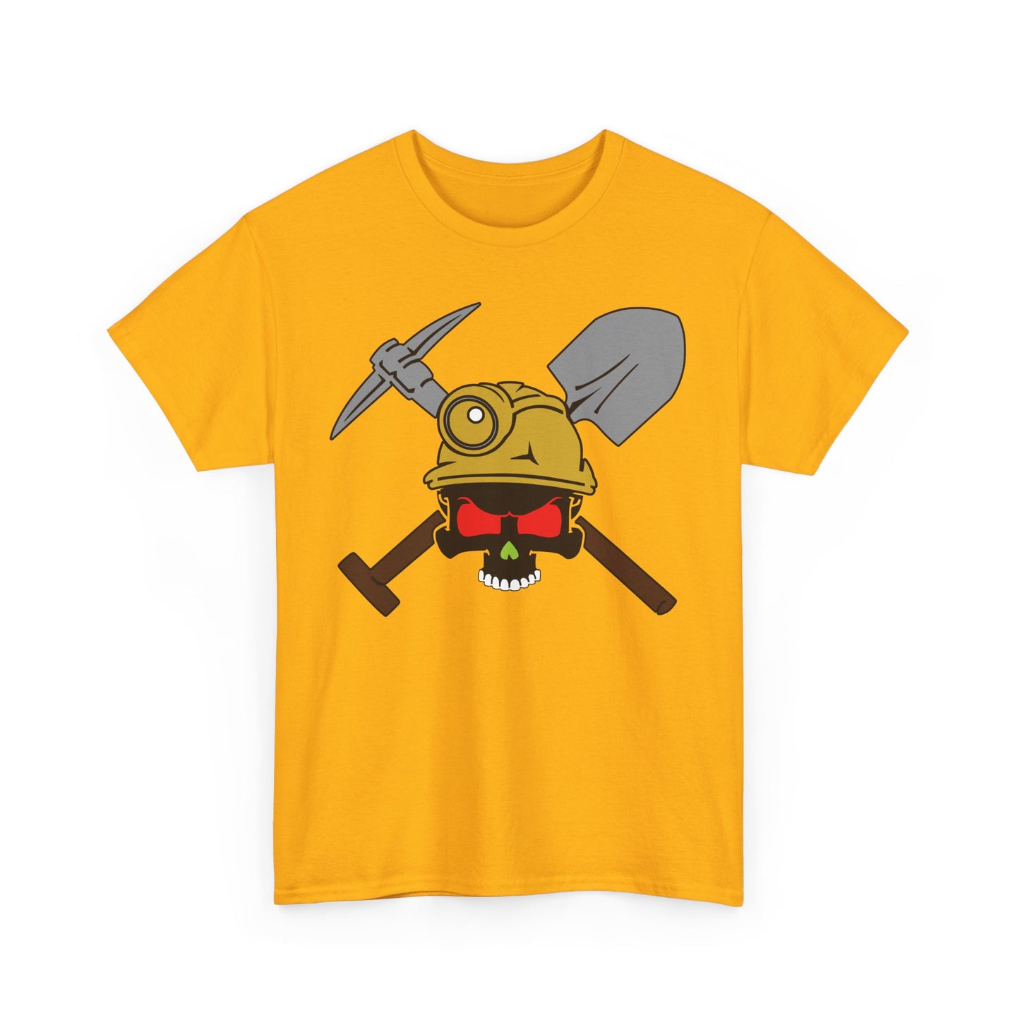 Miner Skull. Heavy Cotton T-Shirt