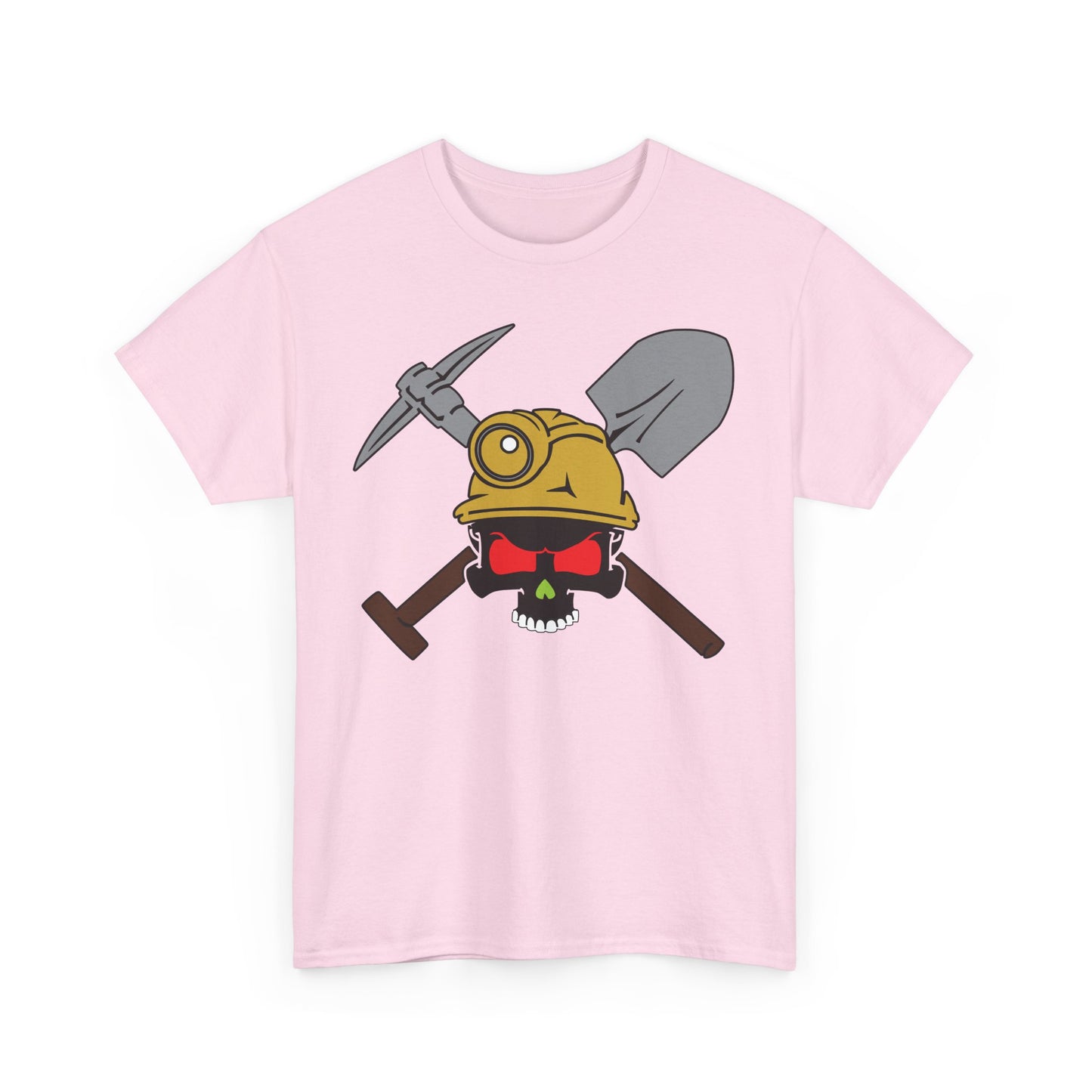 Miner Skull. Heavy Cotton T-Shirt