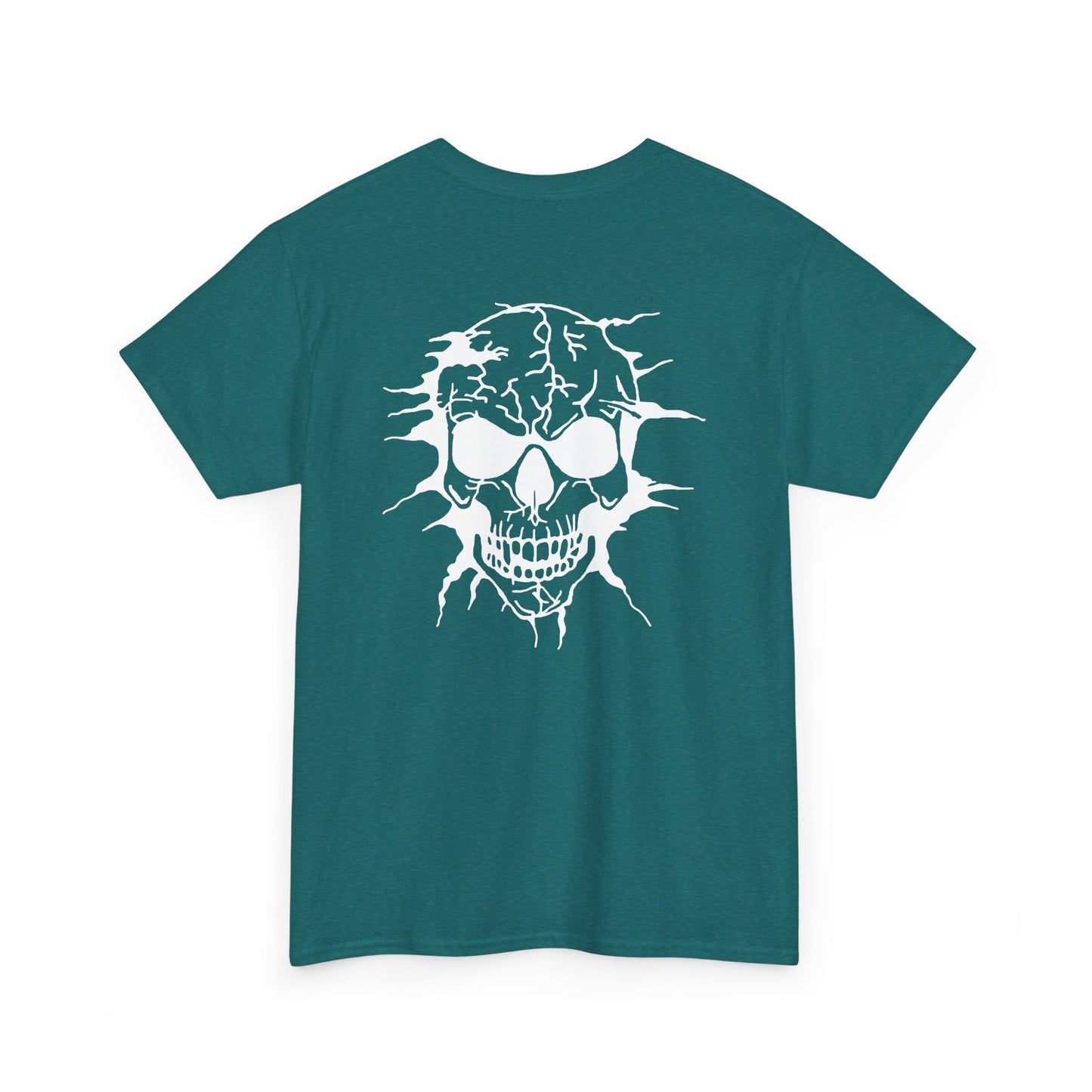 Breakout Skull, Rad Moto Bunny, Heavy Cotton T-Shirt