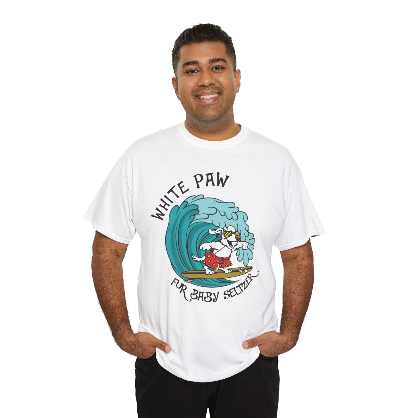 White Paw. Heavy Cotton T-Shirt