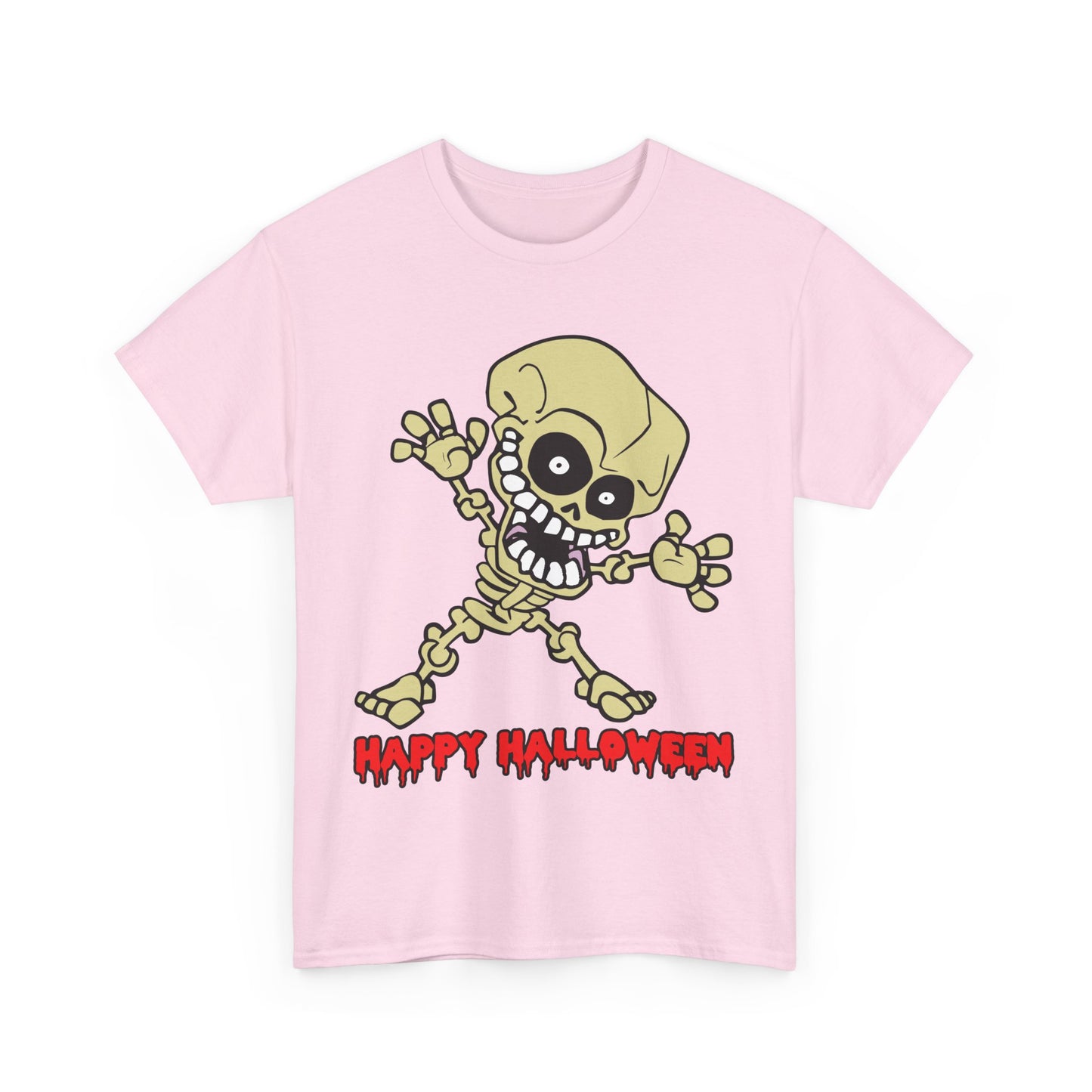 Happy Halloween Skeleton. Heavy Cotton T-Shirt
