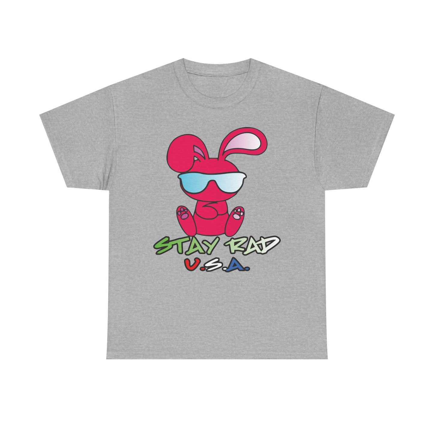 Stay Rad USA Bunny. Heavy Cotton T-Shirt
