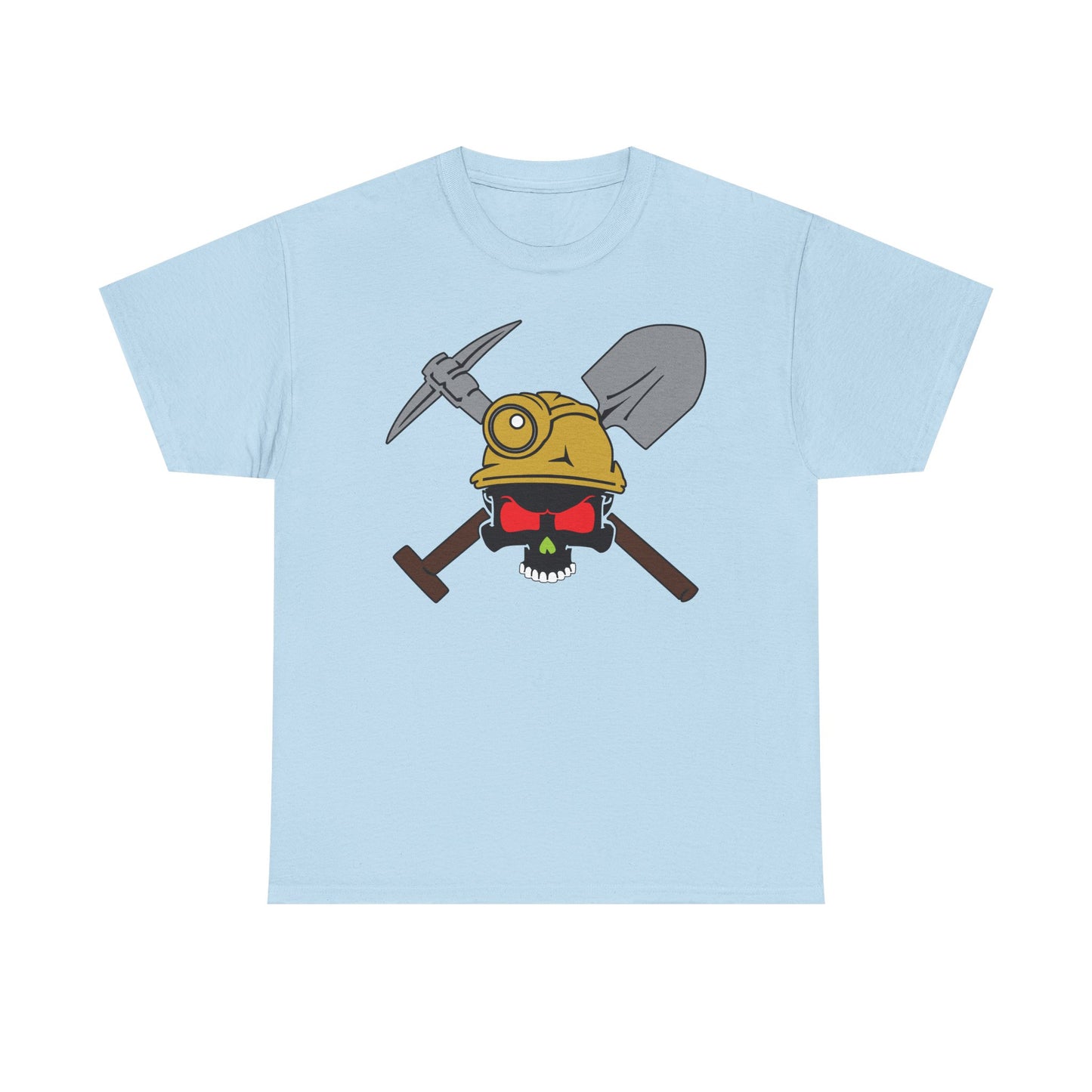 Miner Skull. Heavy Cotton T-Shirt