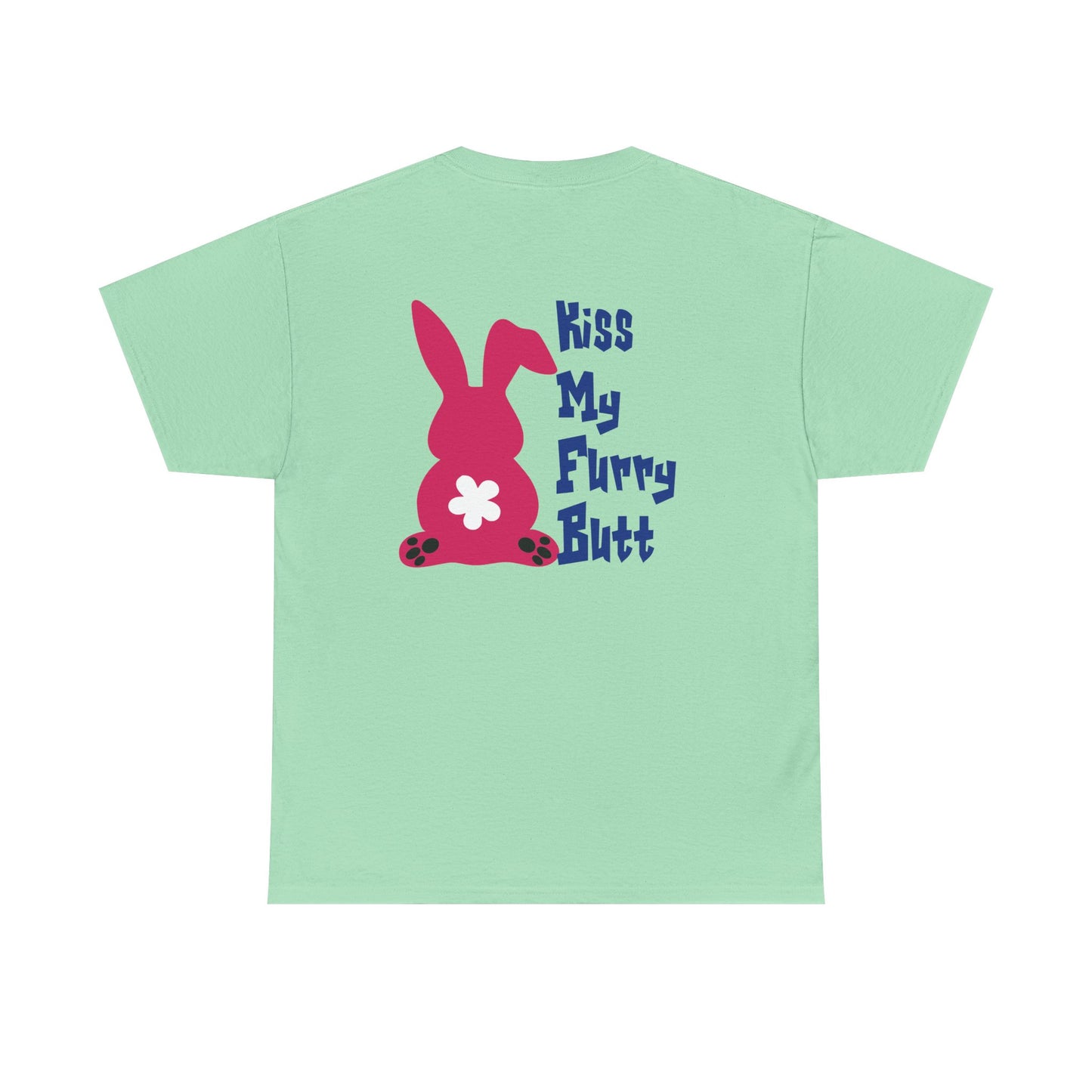 Kiss my furry Butt, Rad Moto Bunny, Heavy Cotton T-Shirt